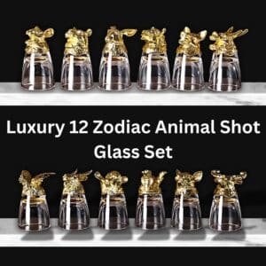 Luxury 12 Zodiac Animal Shot Glass Set